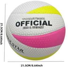 1pc Standard Size 5 Volleyball, Seamless Design, PU Material, Soft Leather
