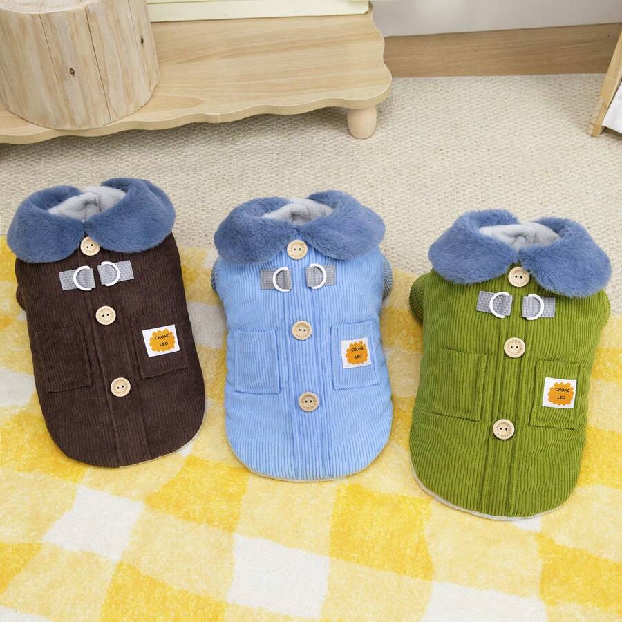 25件灯芯绒棉衣 狗狗衣服 猫咪保暖衣服 宠物四脚棉衣 加厚防风保暖衣服 小动物装 休闲牵引带扣 秋冬加厚雪地装 小型犬衣服 动物用品 新款狗狗衣服 四脚加厚雪地装 英伦风休闲装 狗狗针织衫 动物牛仔装