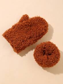 6双婴儿魔术弹力手套，柔软针织指套，适合女婴，冬季针织手套，适合男婴 - 彩色 - 查看 4