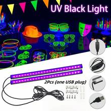 1:2 LED Black Light Strip, Suitable For Room, Cabinet, Halloween, Christmas, Thanksgiving Decoration, Body Painting, Poster, Fluorescent Tapestry, Glow Party