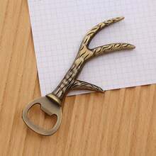 1pc Deer Antler Bottle Opener, Creative Barware, Home Beer Bottle Opener, Cocktail Wine Opener