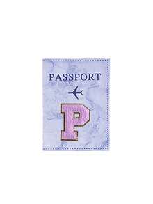 复古RFID商务护照夹，绣有A-Z字母，男女通用，附赠毛巾布；复古RFID商务护照钱包，男女通用，多功能便携，可装身份证/银行卡/PU皮钱包 - 彩色 - 查看 20