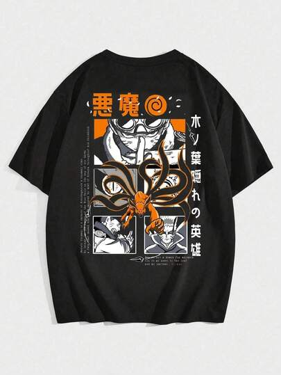 Camiseta Narutoo Anime Manga Kurama Shinobi Geek Unissex Masculino Feminino 100% Algodão Top Premium Streetwear Lançamento Envio Imediato Varias Cores!! Plus Size