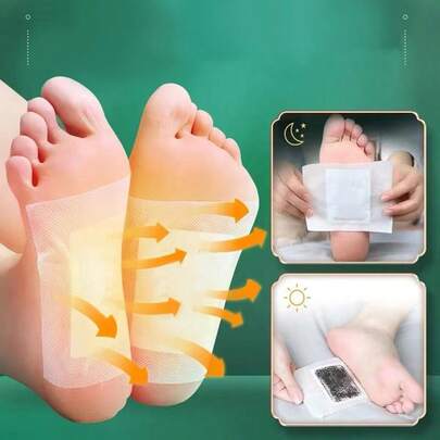 Moxa & Mugwort Foot Pads For Sleep & Wellness. Herbal Ingredients Help Relieve Foot Fatigue, Improve Blood Circulation, And Alleviate Discomfort. Promotes Relaxation And Improves Sleep Quality.