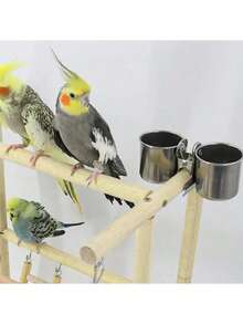 Parrot Climbing Frame, Medium/Small Bird Perch & Exercise Stand, Cage Accessory Playset, Claw Grinding Bird Rack