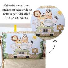 Sublimated American Crib Kit With Pillows And Braid Protector For Girls And Boys, 13 Pieces - 柿子林裡的小朋友們 - 查看 4