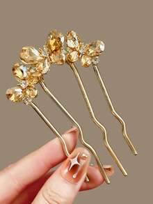 1 件女士超大回形针形金属发饰，极简主义风格发夹，奇特发饰，冬季配饰，秋季配饰，发髻延长，发髻制作器，发髻发片，发型夹，发夹，发夹