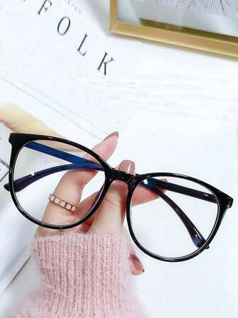 1/2片装防视觉疲劳看电脑电视玩游戏看手机护眼透明镜片阅读护眼男女平光眼镜框