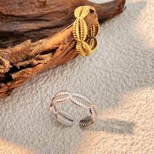 New 18K Stainless Steel Fashion Ring, The Opening Design Can Be Adjusted In Size - 7 - 查看 3