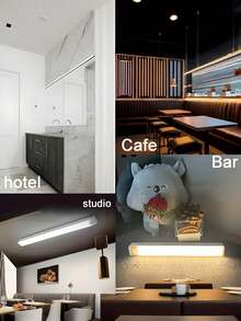 1 件 10 厘米/3.94 英寸、20 厘米/7.87 英寸、30 厘米/11.81 英寸、50 厘米/19.69 英寸 LED 橱柜灯，带运动传感器，暖白色，适用于衣柜和橱柜，USB 充电，磁性，可移动，可调节，电池供电，适用于壁橱、楼梯、衣柜 - 白色 - 查看 4