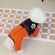 25件防风四脚棉衣狗狗衣服猫咪保暖衣服宠物四脚棉衣加厚防风保暖衣服小动物服装休闲牵引带扣秋冬加厚防雪衣小型犬衣服动物用品新款狗狗衣服四脚加厚防雪休闲装 - 綠色 - 查看 11