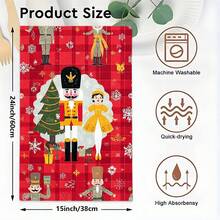 1 buc/2 buc/100 buc prosoape de bucătărie și lavete cu model imprimat cu tematică de Crăciun, potrivite pentru decorarea interioară în restaurante, bucătării, băi, decorarea petrecerilor, cadouri de sărbători și pot fi oferite cadou de Crăciun.