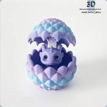 1 pieza Nuevo decoración de huevo de dragón 3D impreso 2025, figura de huevo de dragón, mini juego de huevo de dragón y dragón, regalo perfecto - regalo de cumpleaños - regalo para niño - regalo para niña - regalo de Halloween - regalo de Navidad