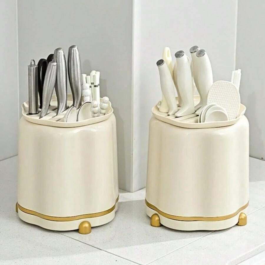 1pcs Rotary Cutter Holder Multi-Purpose Chopsticks Tableware Rack  Modern - default - View 1