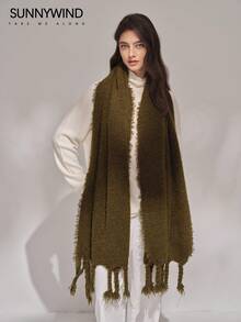 Khăn quàng cổ nữ - xanh quân đội - Xem 3