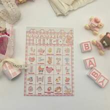 38 件套，粉色派对 24 人宾果游戏卡套装，青少年派对装饰和游戏，性别揭秘派对，送给新父母的绝佳礼物，性别揭秘派对用品，怀孕公告性别揭秘装饰，迎婴派对装饰 - 彩色 - 查看 10