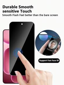 4 件隐私钢化玻璃屏幕保护膜，兼容 OPPO/VIVO，全覆盖，易于安装，无气泡，防刮擦和防碎，适合生日/家人/朋友/男朋友/女朋友屏幕保护必需品，适用于日常防护、办公室、家庭隐私屏幕保护膜手机屏幕保护膜手机配件防水防震防摔防刮