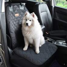 Cubierta de asiento para perro WEIYIN para camioneta SUV, cubierta de asiento de coche impermeable para mascotas, resistente y duradera con solapas laterales, resistente a arañazos para el asiento delantero del perro