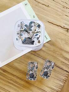 3pcs/Set Data Cable Charger Protector Case, UC Floral Pattern, Suitable For 20W UK Apple Fast Charger Nan Charger Case Phone Accessories