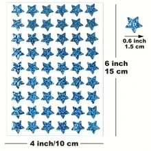 540pcs/972pcs/1620pcs Random Holographic Star Sticker Set, 6 Vibrant Colors, 0.6 Inch Paper Reward, Suitable For Kids, Classroom Behavior Charts, Teacher Supplies, Student Motivation, Christmas, Halloween Decorations