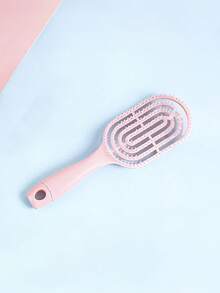 2/1pc Pink Long-Handled Women's Comb, Suitable For Long Curly And Fluffy Styling Of All Hair Types, Hollow Rib Design, Dry And Wet Anti-Static Comb, High Top Fluffy Styling Comb, Long Hair And Curly Hair Massage Comb, Large Curved Rib Comb, Very Suitable For National Day, Bathroom, Scalp Massage, Home Massage, Back To School Season, Back To School, Travel Vacation And Daily Life, Etc., Is A Perfect Holiday Gift For Family And Friends