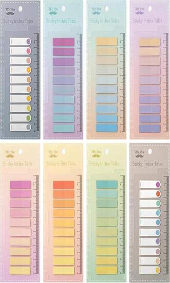 Mr Pen- Colorful Sticky Tabs, 1600 Pcs, Transparent Page Markers, Annotating Book Tabs