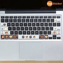 SUPSTICKER 1 pieza Tamaño: 10,18 x 11,99 cm Pegatina decorativa para teclado con patrón de animal de dibujos animados estilo INS, adecuada para el teclado de precisión de 13,3 pulgadas del Air. Hecha de material de vinilo autoadhesivo, se puede despegar y volver a aplicar según sea necesario. Sirve para embellecer el teclado del portátil y evitar arañazos. - Multicolor - Ver 3