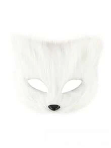 1pc/4pcs Fox Party Realistic Fox Mask Gloves Halloween Costume Set Plush Tail Prop Accessories, All Seasons - Multicolor - View 11