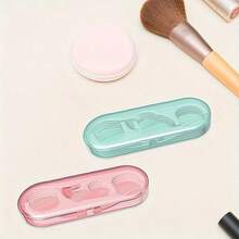 2pcs Practical Dental Floss Organizer Boxes - Simple & Creative Design In Two Colors, Essential Oral Care Storage For Travel And Business Needs - Pink + Green 2-pack (20 Pieces Of Dental Floss In Total) - View 3
