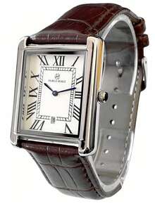 Pablo Raez 1 Piece Vintage Men's Watch Original Charming Silver Jewelry Non-Fading Watch Stainless Steel Fashion Design Beach Accessory Top Brand New Men's Summer Watch 50 Meters Waterproof Roman Numeral Display With Date Casual Quartz Watch Brown Microfiber Leather Bracelet Calendar White Dial Men's Luxury Watch