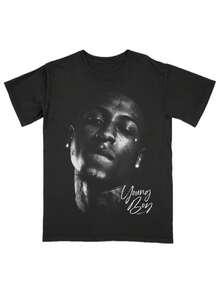 YoungBoy Never Broke Again T Shirt Kentrell DeSean Gaulden Tee American Rapper T Shirt YoungBoy Tee AI YoungBoy 2 T-Shirts Fashionable Short-Sleeved T-Shirts For Men And Women In All Seasons T-Shirts 220g - màu đen - Xem 2