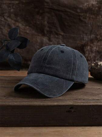 男女通用水洗棒球帽，复古牛仔太阳帽，夏季新款