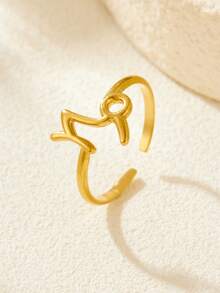 18K Gold Plated Stainless Steel Zodiac Ring, Luxury Jewelry Set With Gift Box, Suitable For Men And Women, Ideal For Daily Wear Or As A Gift For Girlfriend, Mother, Holiday