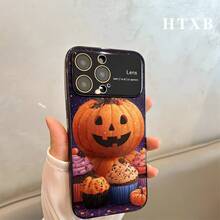 Funda para teléfono con diseño de calabaza de Halloween electrochapada | AG Frosted con ventana grande 2 en 1 17 17 Pro 17 Pro 16 Pro 16 Pro 16 Plus 16 15 Pro 15 Pro 15 Plus 15 14 Pro 14 Pro 14 Plus 14 13 Pro 13 Pro 13 12 Pro 12 Pro 12 Series, Funda navideña, funda mate, resistente, diseño elegante, funda protectora, para entusiastas de la tecnología, para compradores navideños - Plateado - Ver 4
