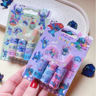 Lilo & Stitch WASHI TAPE 9 ROLOS COM APLICADOR STITCH
