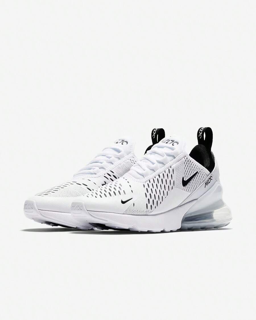 耐吉女款 Air Max 270 低領上衣 白色/黑白 AH6789-100