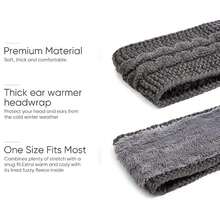 Winter Headbands For Women Ear Warmers, Cold Weather Accessories With Fleece Lining, Christmas Gifts
