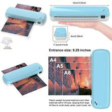 Thermal Laminator Machine - 3 Min Fast Heat & Seal For Multi-Size 3x5/4x6/5x7/7x8" Photos & Documents | Commercial Grade, Fade-Proof Tech | For Home Office, Business & Crafting - US A Type Plug(110-127V) - View 3