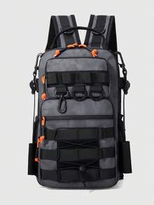 迷彩图案多功能钓鱼背包，适合钓鱼活动 - 彩色 - 查看 11