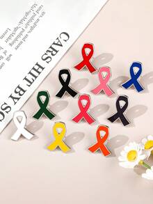 10 件乳腺癌宣传丝带别针徽章 - 银背合金胸针，适用于健康慈善活动、筹款、宣传活动和个人支持 - 展示您的团结和同情心万圣节万圣节配饰教师节 - 胸針 - 查看 22