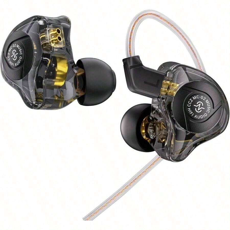 KZ EDX PRO In Ear Monitor Headphones IEM Earphones With 1DD, HiFi Deep Bass IEM For Gaming, Wired Gaming Earbuds With 10mm Dynamic Driver Detachable Cable For Video Music Black, Without Mic - 深色+無麥克風+無麥克風 - 查看 1