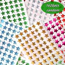 540pcs/972pcs/1620pcs Random Holographic Star Sticker Set, 6 Vibrant Colors, 0.6 Inch Paper Reward, Suitable For Kids, Classroom Behavior Charts, Teacher Supplies, Student Motivation, Christmas, Halloween Decorations