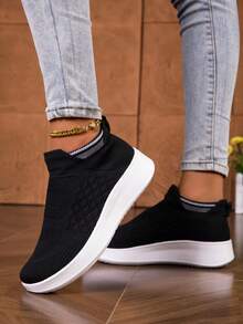 1 par herrskor med andningsfunktion och mjuka sulor - Svart och Vitt - Visa 3