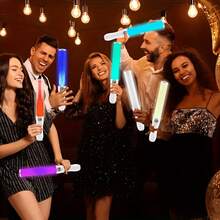 7 piezas de luces LED, 3 modos de parpadeo, que brillan en la oscuridad, perfectas para bodas, carnavales, conciertos, campamentos, eventos deportivos, celebraciones de Año Nuevo, iluminación comercial, regalos de Navidad, oficina, dormitorio, hotel, fiesta, decoración de restaurante - Multicolor - Ver 2