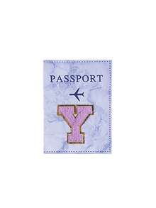 复古RFID商务护照夹，绣有A-Z字母，男女通用，附赠毛巾布；复古RFID商务护照钱包，男女通用，多功能便携，可装身份证/银行卡/PU皮钱包 - 彩色 - 查看 11