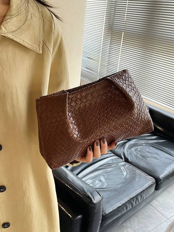 حقيبة كلاتش بلون أحادي، حقيبة سحابة مطوية، حقيبة مغلفة كاجوال بلون أحادي، حقيبة مستحضرات التجميل، حقيبة إكسسوارات السفر، حقيبة بطانة داخلية، حقيبة أدوات التجميل، حقيبة تخزين