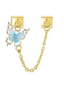 Fashion New Shiny Butterfly Gold Silver Chain Stainless Steel Italian Charm Module Bracelet For Girls DIY Handmade Jewelry