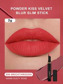 M.A.C Powder Kiss Velvet Blur Slim Stick-892 Over The Taupe-899 Brickthrough 2g - #899 Brickthrough - View 1