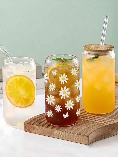 Glass Coffee Cup With Bamboo Lid And Straw, Reusable, Cold And Heat Insulation,Summer Outdoor, Suitable For Offices And Schools, For Coffee, Tea, Beer, Juice, Hot And Cold Drinks, Smoothies, Etc. Suitable For Parties, Festivals, Thanksgiving, Teachers' Day, Halloween, Christmas, Festival Gifts, For Mom, Lover, Boyfriend And Girlfriend Best Friend, A Gift For The Bride. Coffee Cup, Mug, Water Bottle,BirthdayParties,Room Decor, Home Decor.