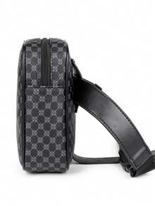 2025 New Fashion PU Leather Floral Pattern Crossbody Bag, Korean Shoulder Pouch, Street Outdoor Phone Sports Cycling Organizer Bag, Unisex Small Bag